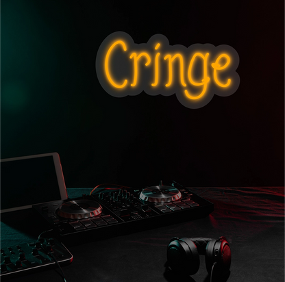 Cringe Neon Sign | Orange
