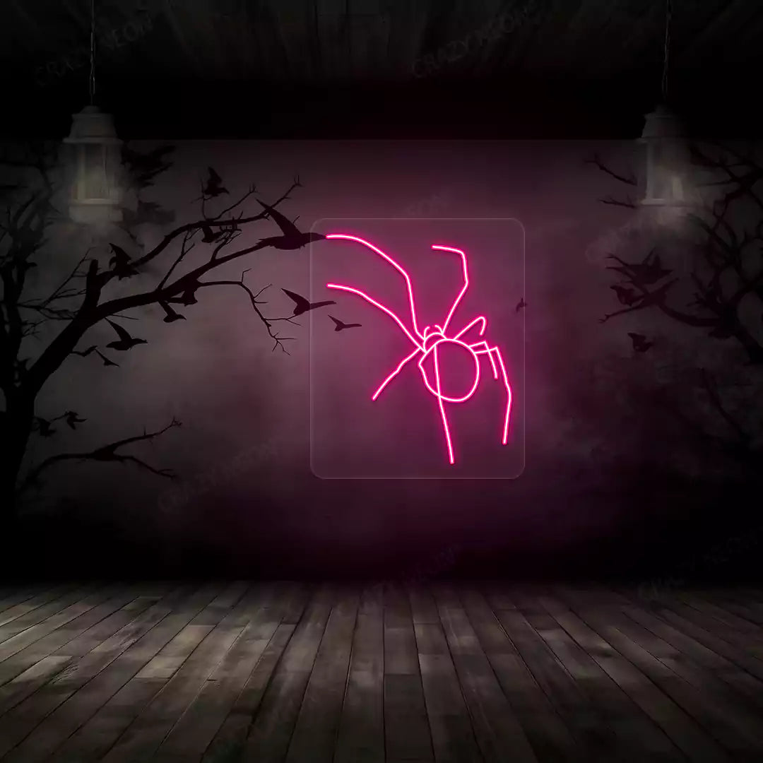 Spider Neon Sign | Pink