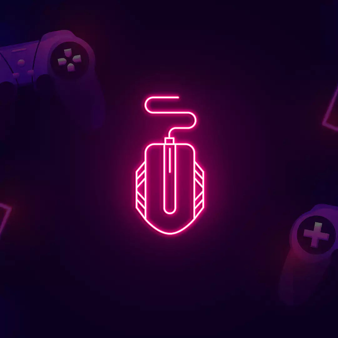 Mouse Neon Sign in Pink color