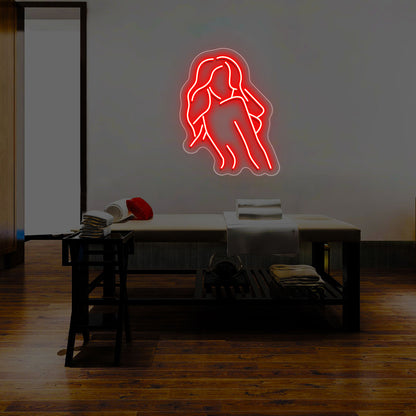 Elegant Girl Neon Sign | CNUS014674 | Red