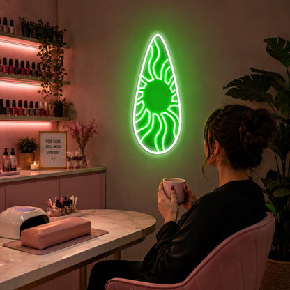 Aura Shine Nail Neon Sign in Green color