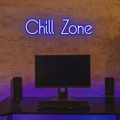 Chill Zone Neon Sign | Blue