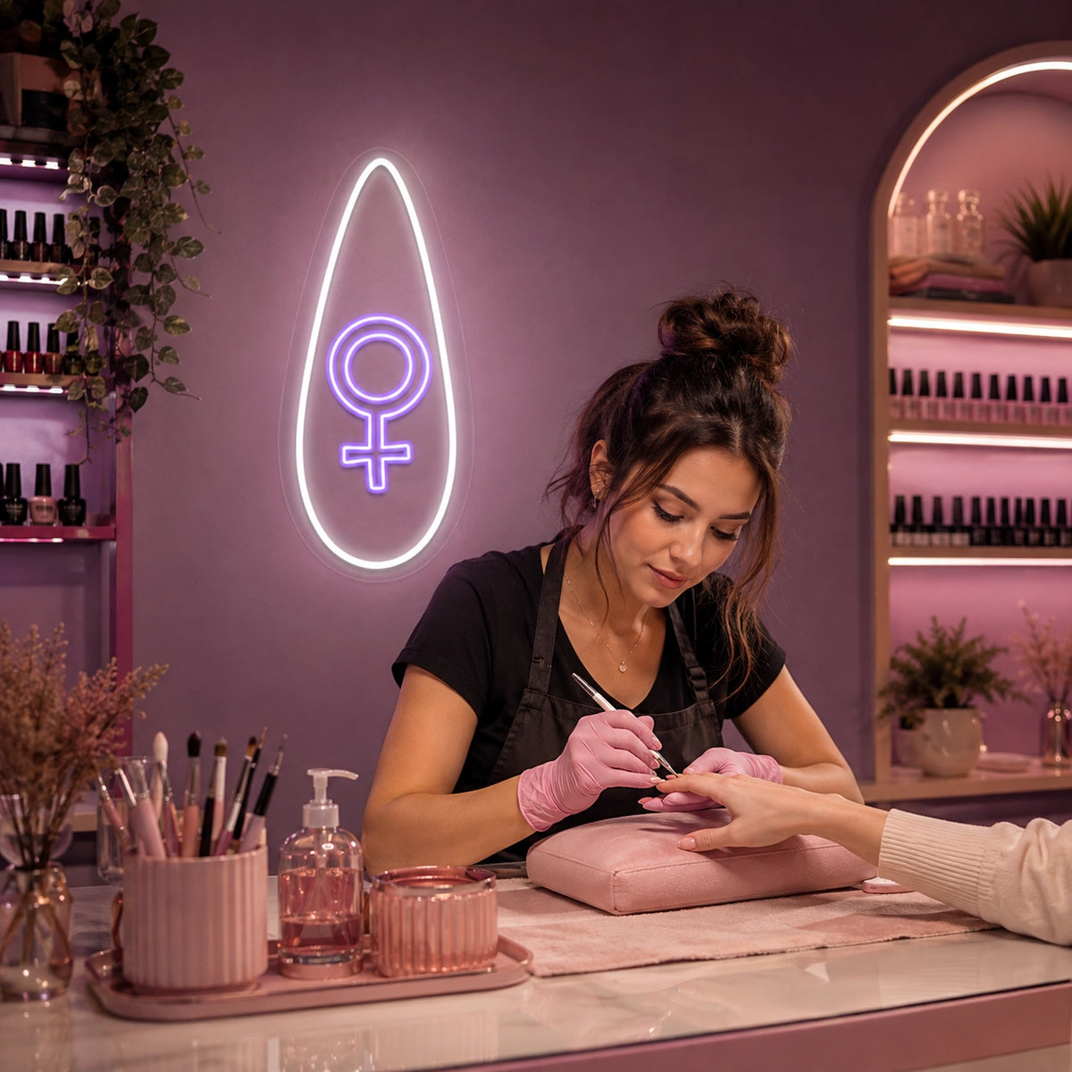 Femme Flora Nail Neon Sign