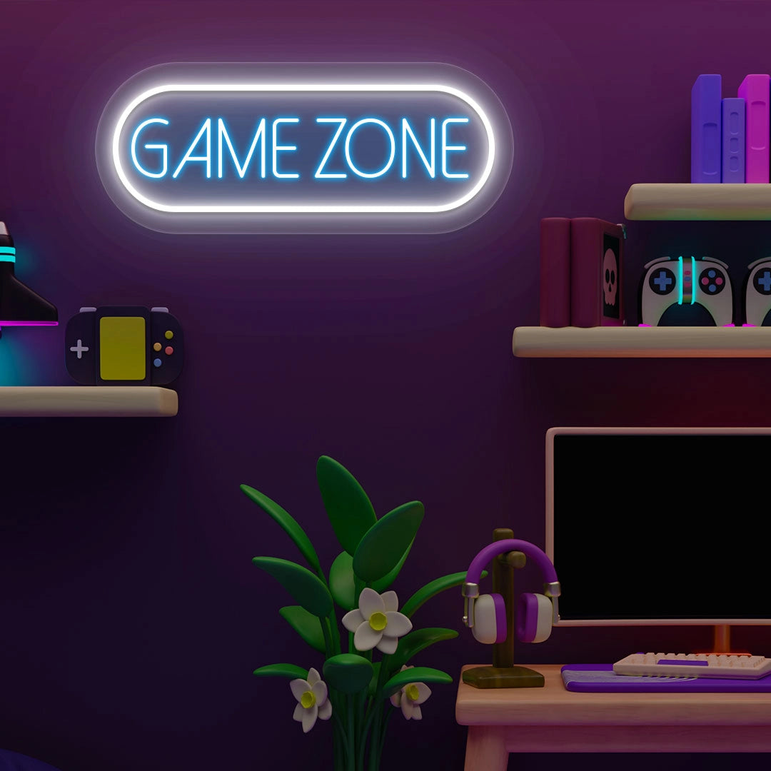 Game Zone Neon Sign | Iceblue