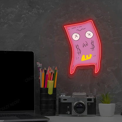 Money Mood Neon Artwork | Red