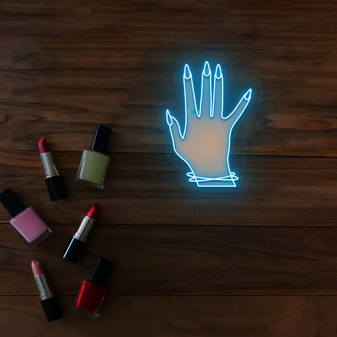 Nail Game Strong Neon Artwork in iceblue color