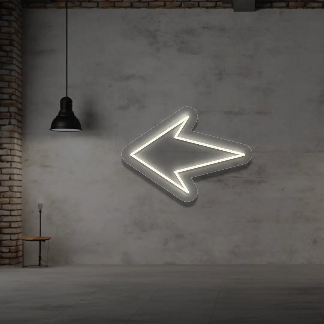 Left Arrow Neon Sign