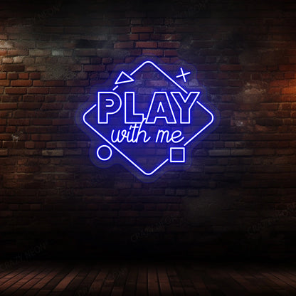 Play With Me Neon Sign | Blue