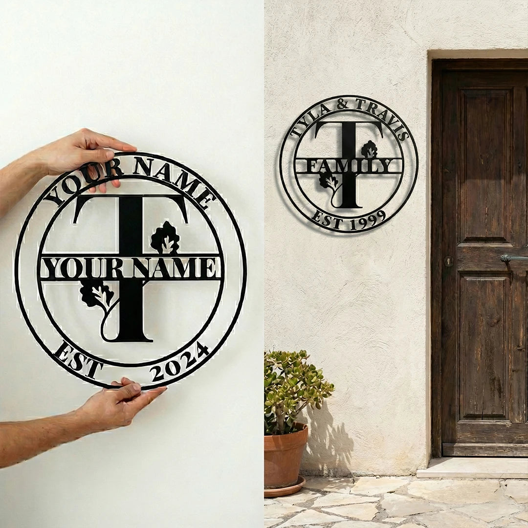 Personalized Family Name Metal Sign