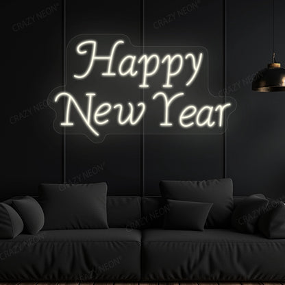 Happy New Year Neon Sign | Warm White