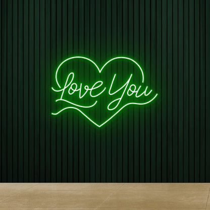 Love You Inside Heart Neon Sign