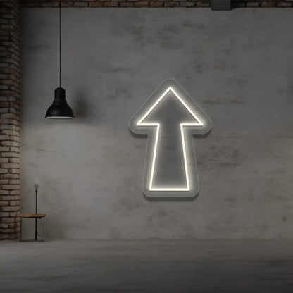 Upward Classic arrow in white color