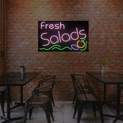 Fresh Salad Multicolor Neon Sign | Pink