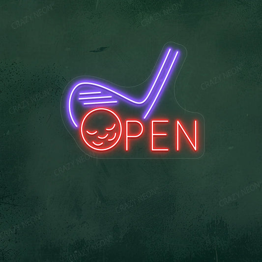 Golf Stick LED Neon Sign | Purple