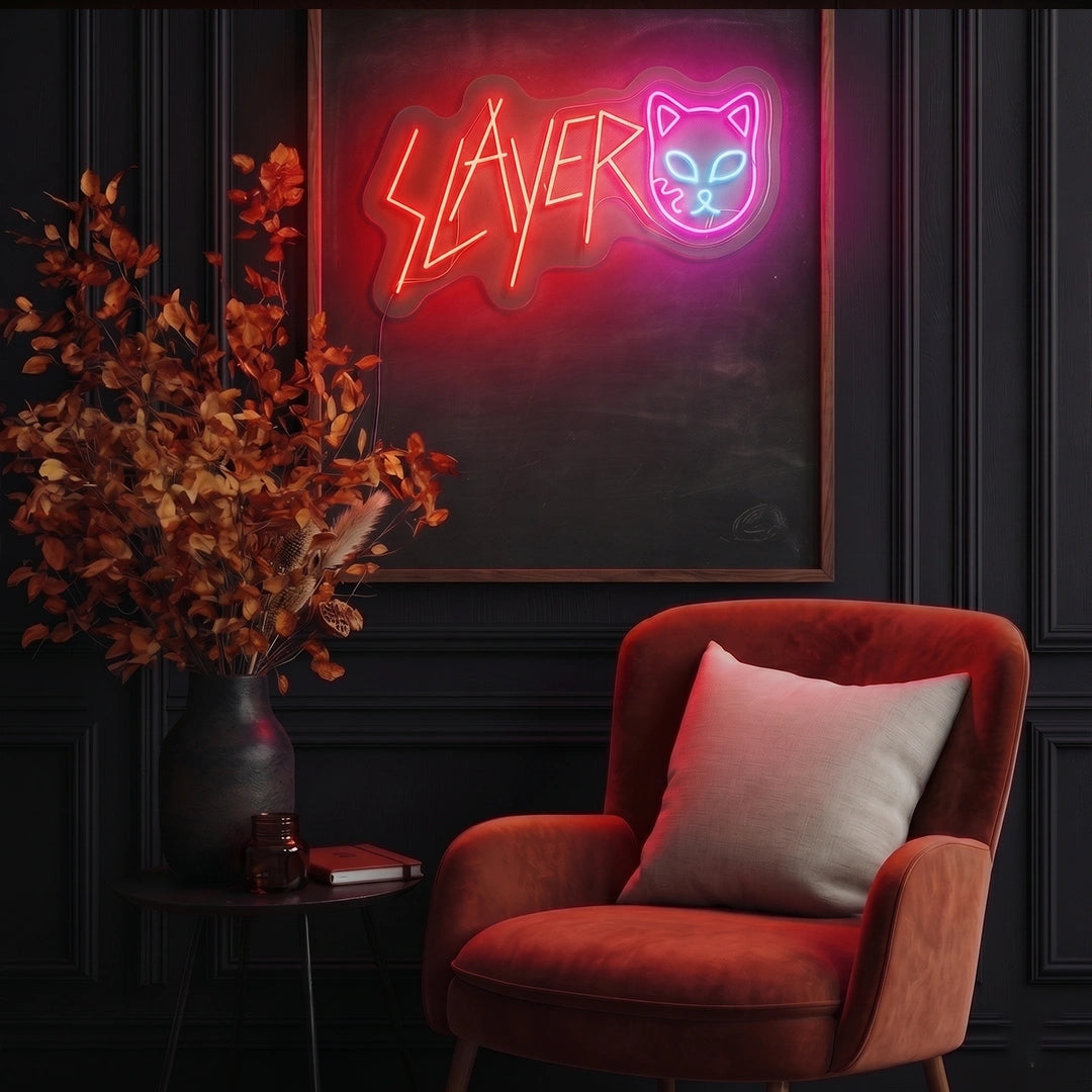 SlayerFox Neon Sign in Red color
