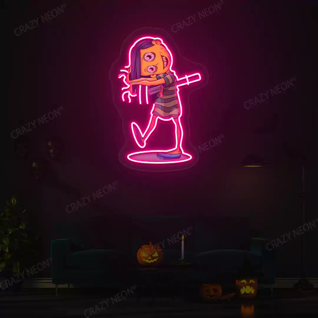 Demoness Neon Artwork | Pink
