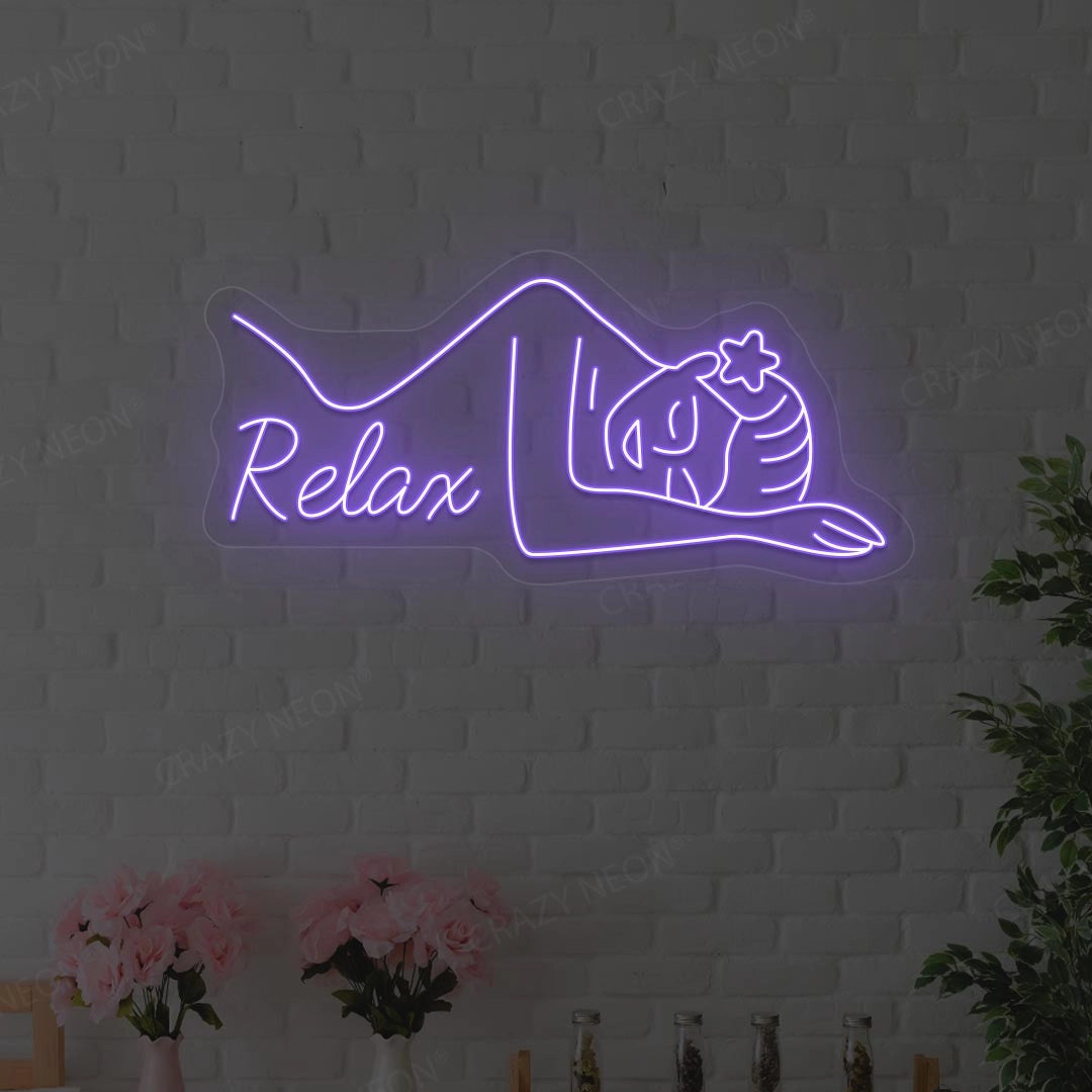 Relax Neon Sign | Purple