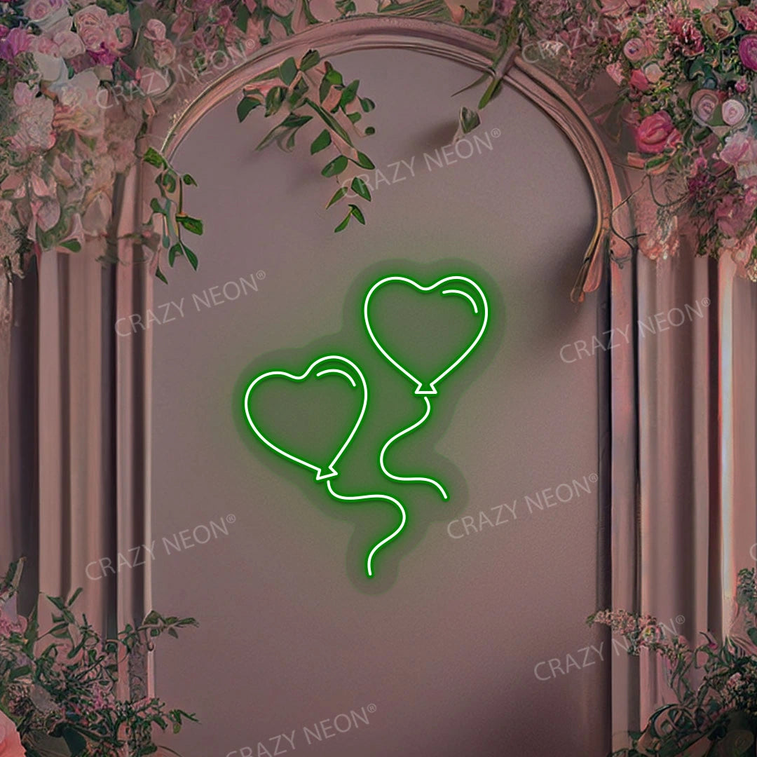 Heart Balloon Neon Sign