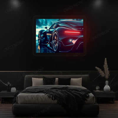 HyperSports Car Backlight Neon Artwork | Red