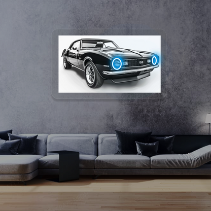 Camaro SS Neon Artwork | Iceblue
