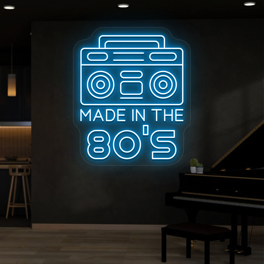 Made in the 80s Stereo Vintage Neon Sign