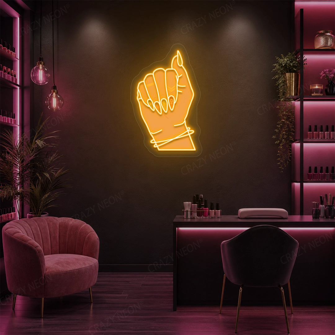 Nailed It Neon Artworki n Orange color