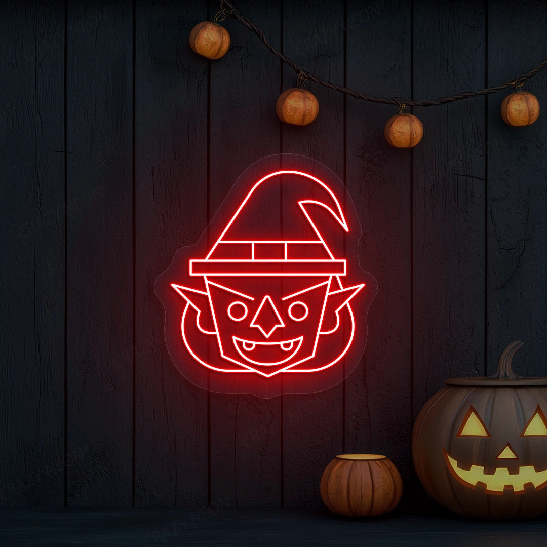 Vampire Witch Neon Sign | Red