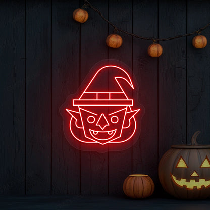 Vampire Witch Neon Sign | Red