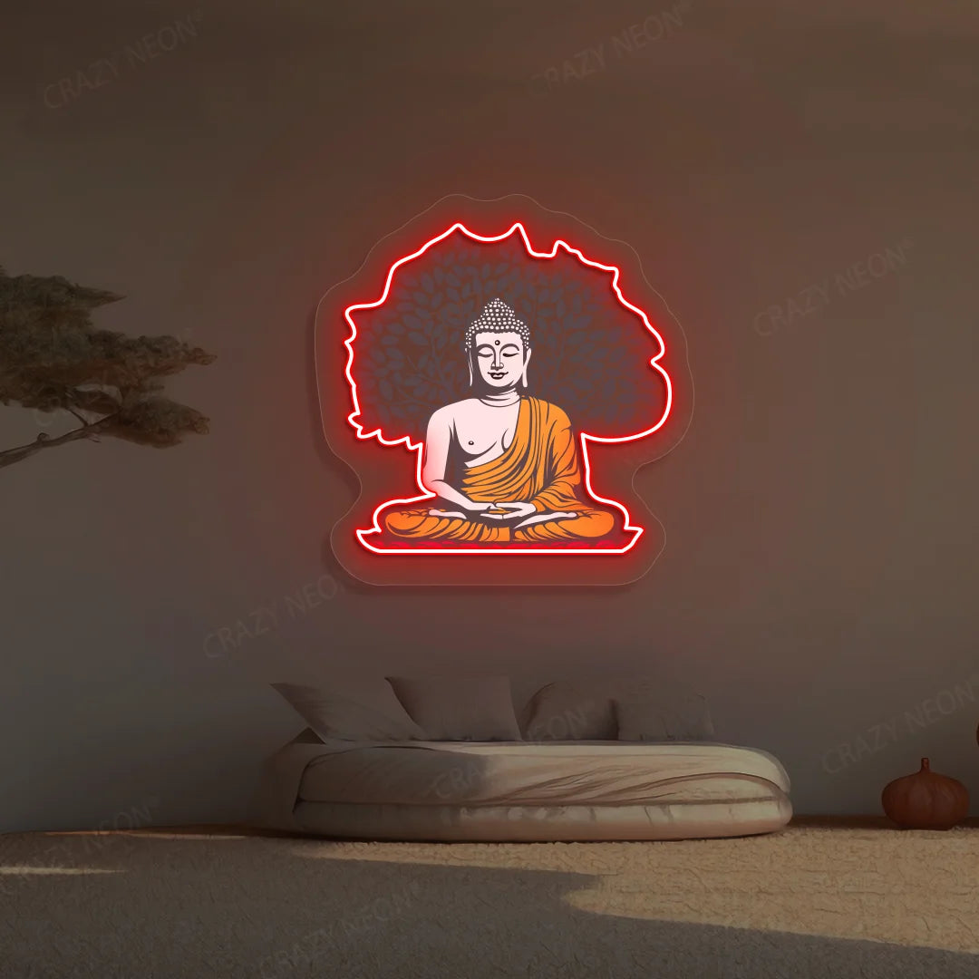 Bodhi Buddha Neon Artwork