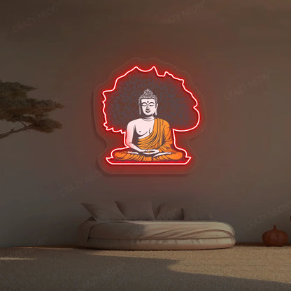 Bodhi Buddha Neon Artwork