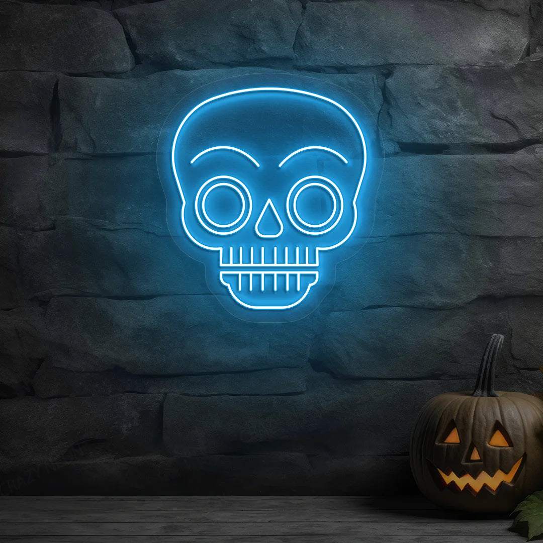 Glow Skull Neon Sign | Iceblue