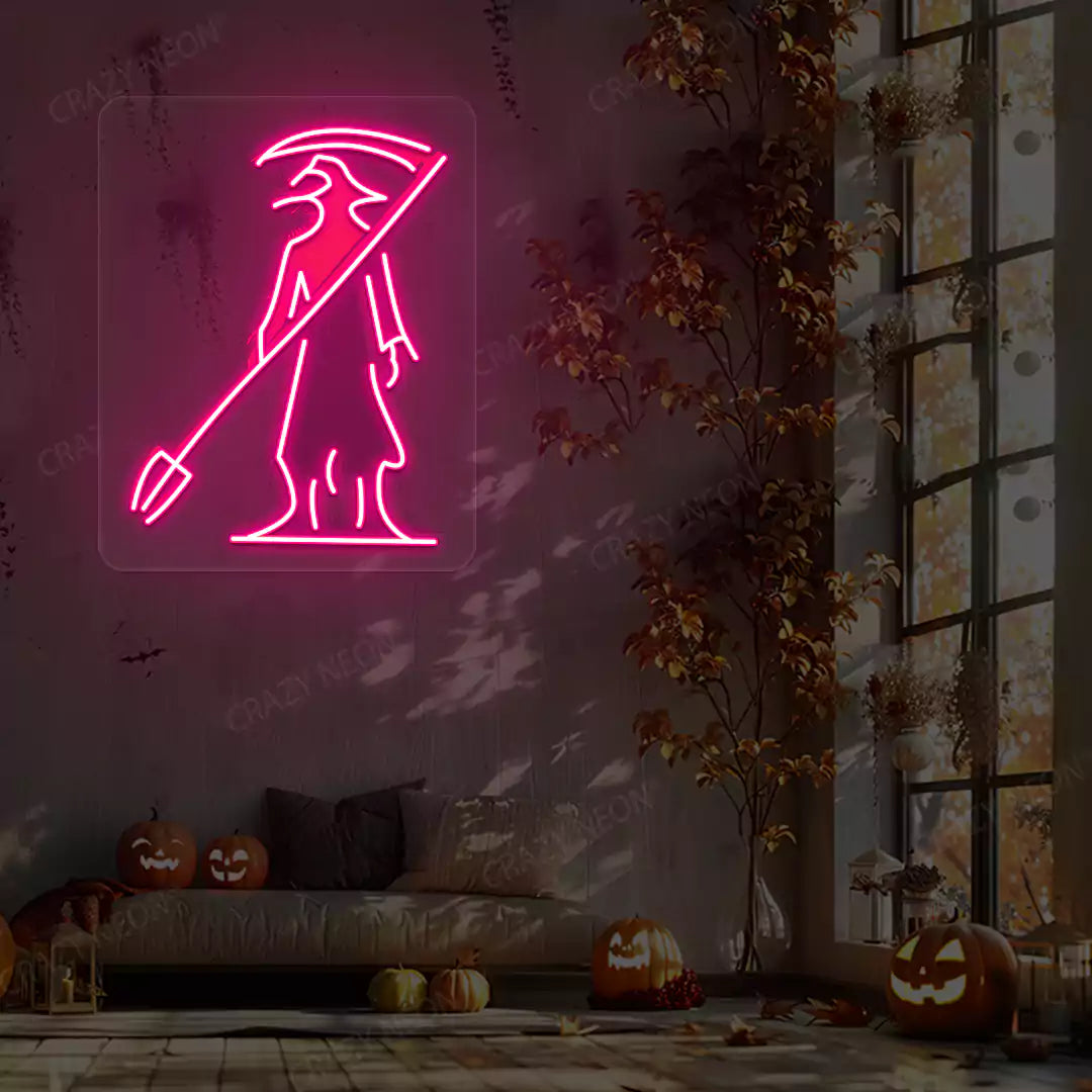 Plague Doctor Neon Artwork | Pink