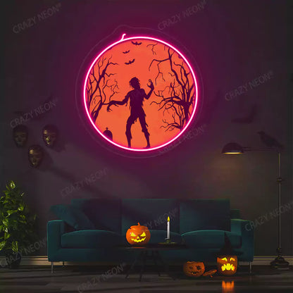 Walking corpse Neon Artwork | Pink