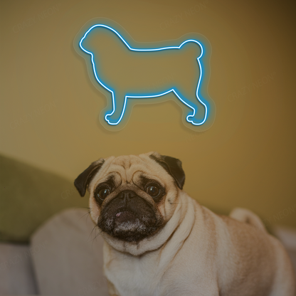 Pug Neon Sign | Iceblue