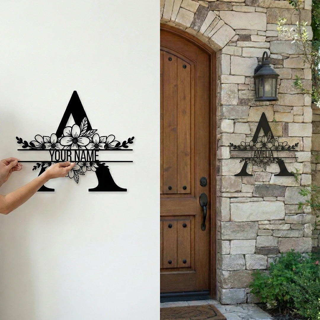 Metal Name Sign For House