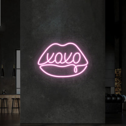 Xoxo With Lips Neon Sign