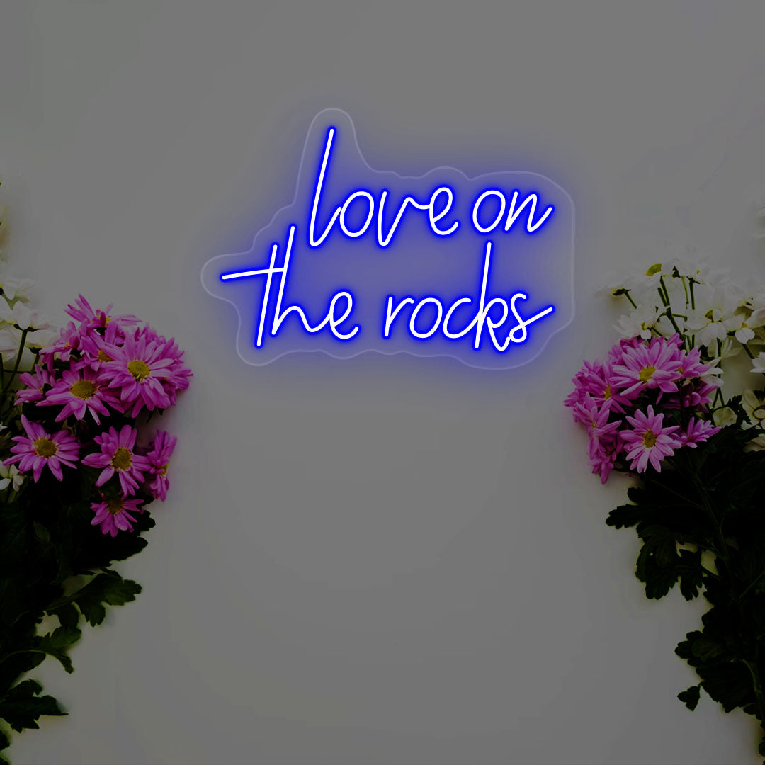 Love On The Rocks Neon Sign - CNUS011712 - Blue