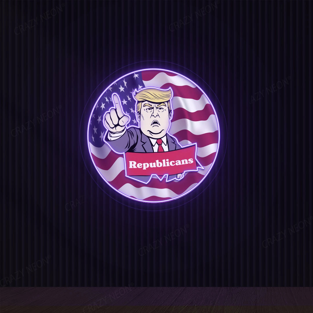 Donald Trump Neon Sign | Purple 