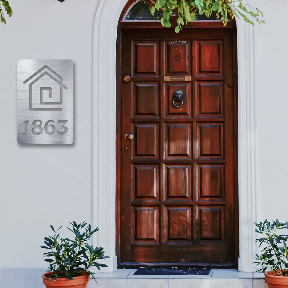 Custom Home Address Plaque Metal Monogram Sign