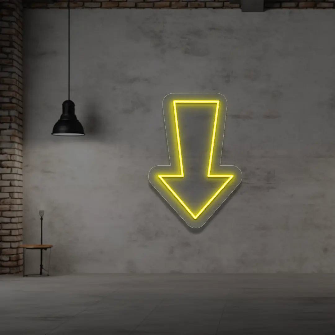 Downward Classic arrow in Yellow color