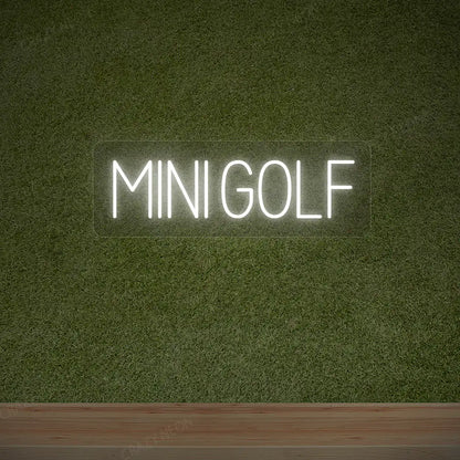 Mini Golf Neon Sign | White