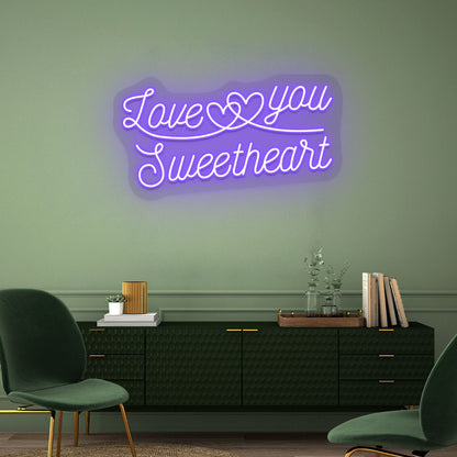 Love You Sweetheart Neon Sign