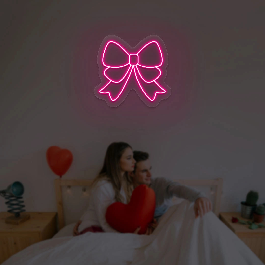 Bow Neon sign | Pink 