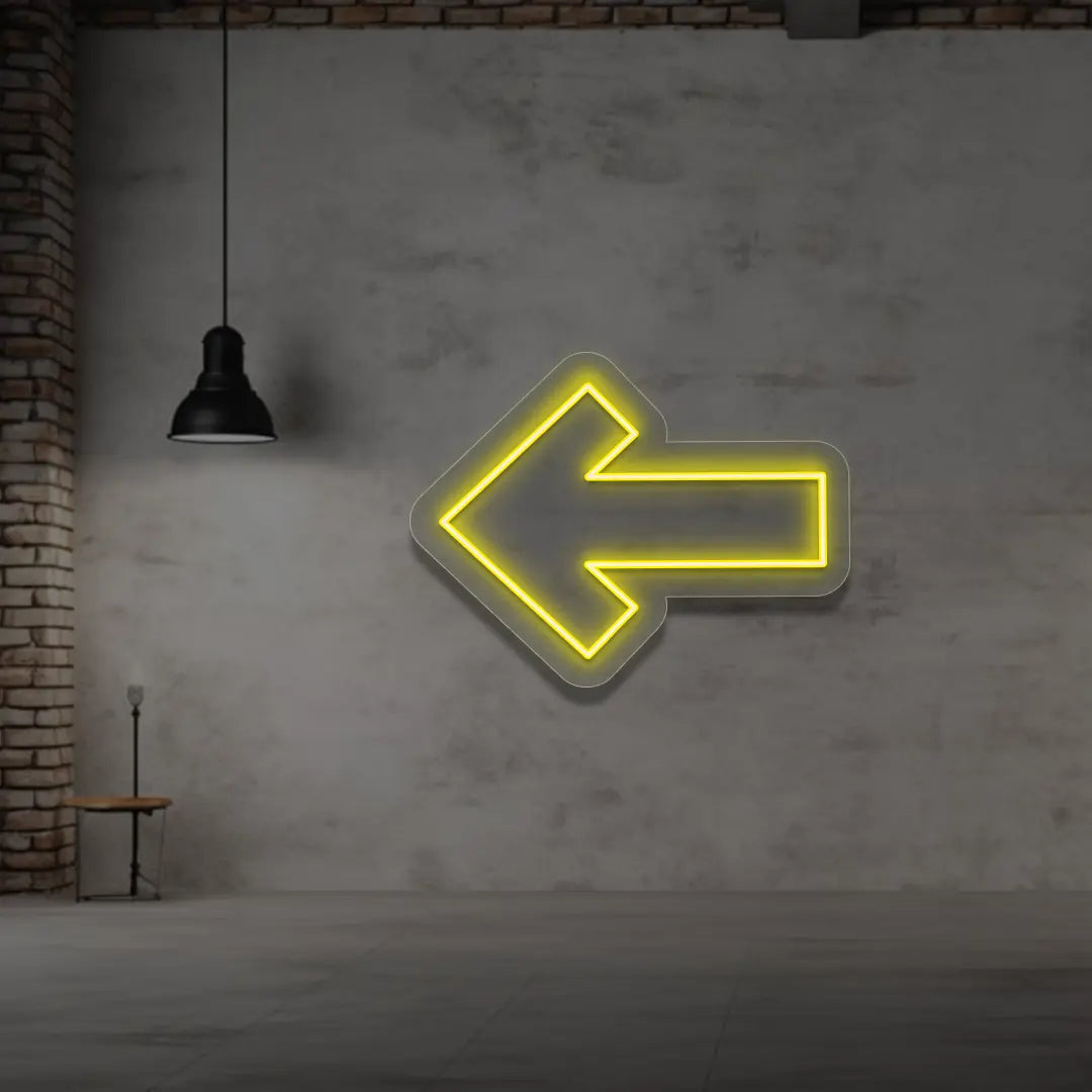 Left Arrow Neon Sign