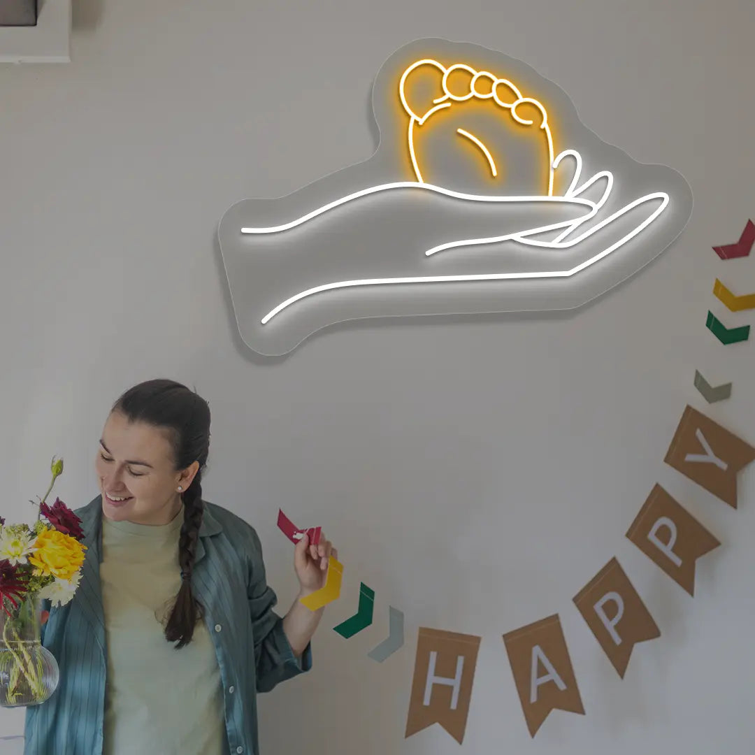  A Mother’s Touch Neon Sign in Orange color