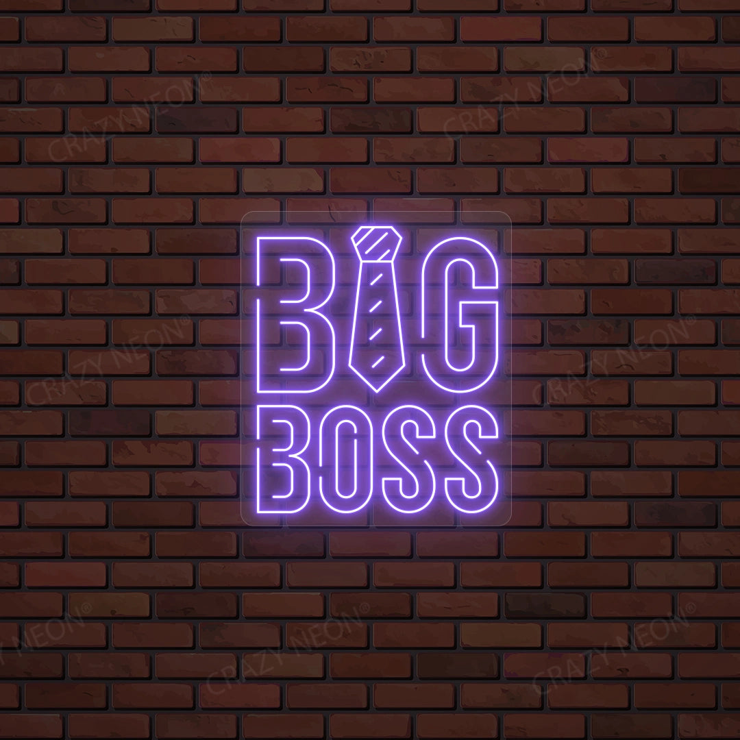 Big Boss Neon Sign | Purple