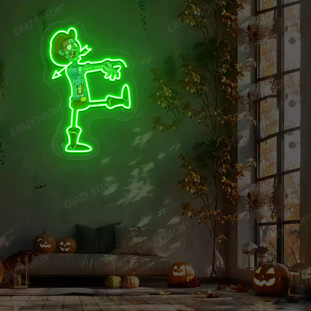 Cowboy Zombie Neon Artwork | Green