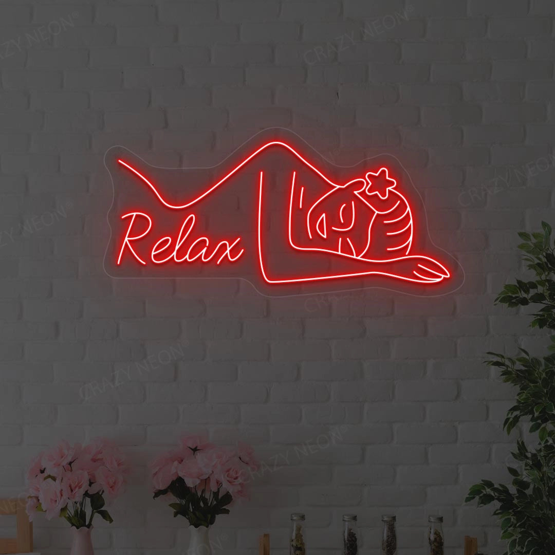 Relax Neon Sign | red