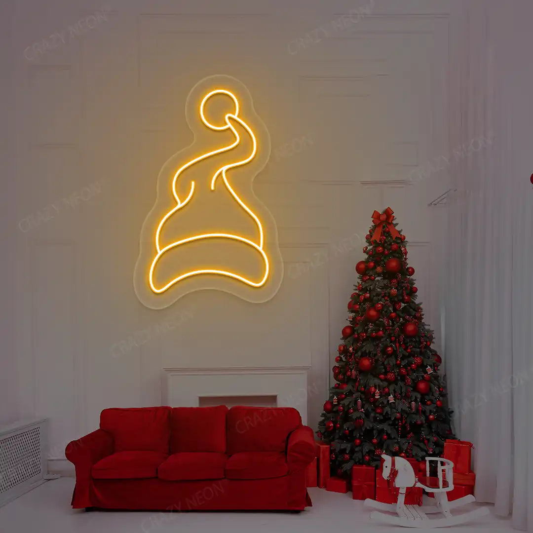 Santa Hat Neon Sign | Orange