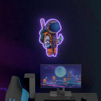 Cool Astronaut Neon Artwork